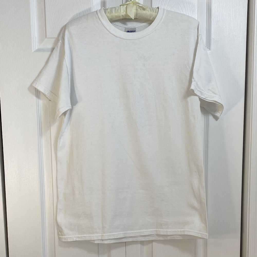 4 for $25 - 100% Cotton Gildan Ultra Crisp White Tee, Craft Shirt, M